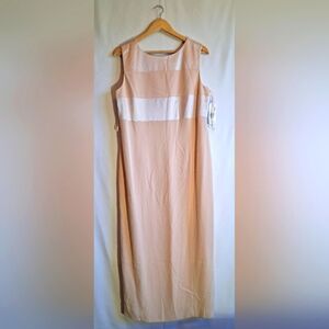 Elegant Sleeveless Light champagne Soft Pink Dress- Midi